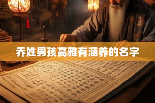 乔姓男孩高雅有涵养的名字