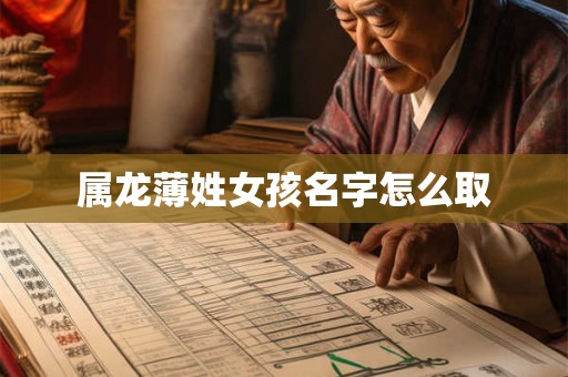 属龙薄姓女孩名字怎么取